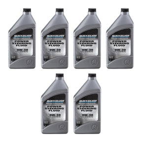 OEM Mercury / Quicksilver 858077Q01 Power Steering Fluid SAE 0W-30, Full Synthetic, 32 Oz. Bottle — pack of 6 supplier units