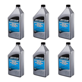 OEM Mercury / Quicksilver 858078Q01 Hydraulic Helm Steering Fluid, 32 Oz. Bottle — pack of 6 supplier units