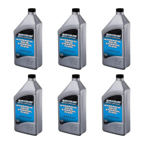 OEM Mercury / Quicksilver 858078Q01 Hydraulic Helm Steering Fluid, 32 Oz. Bottle — pack of 6 supplier units