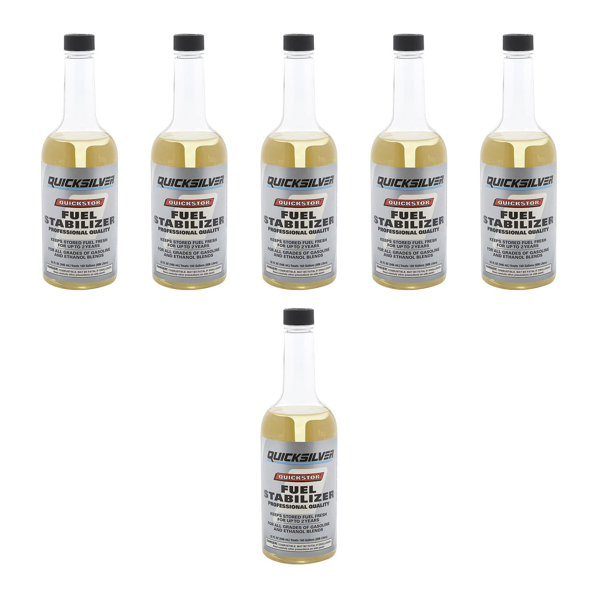 OEM Mercury / Quicksilver 8M0058682 Quickstor Fuel Treatment and Stabilizer, 32 Oz. — pack of 6 supplier units