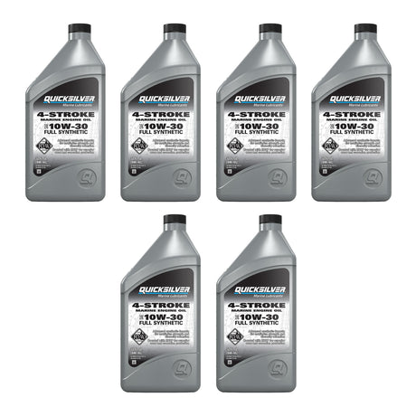 OEM Mercury / Quicksilver 8M0175780 10W-30 Full Synthetic Marine Engine Oil, 1 Qt.  8M0175780 — pack of 6 supplier units