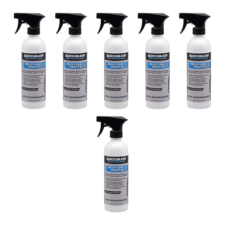 OEM Mercury / Quicksilver Restore & Protect UV/Sunblock For Vinyl, Plastic, Leather and Rubber - 16 oz. — pack of 6 supplier units