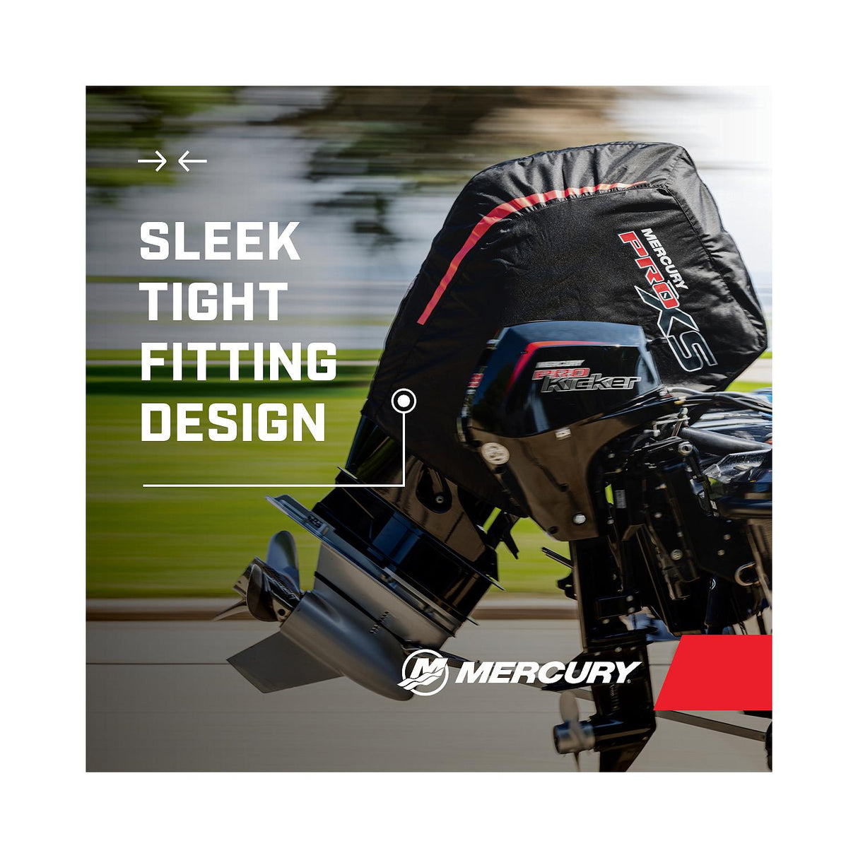 Mercury Marine Tow N Stow Outboard Cover 200-300hp Pro XS, Black