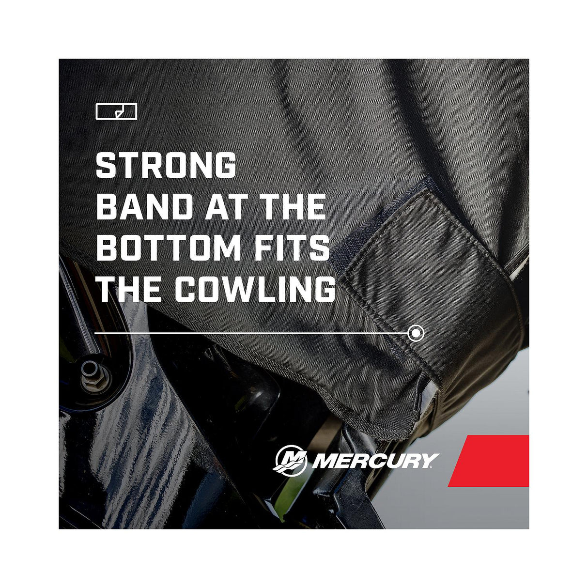 Mercury Marine Tow N Stow Outboard Cover 350-400hp Verado, Black