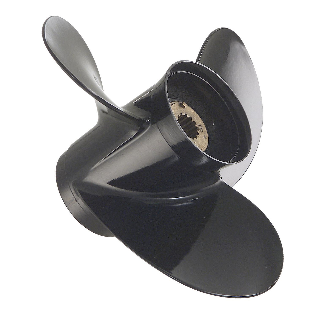 OEM Mercury / Quicksilver Black Diamond 3-Blade Aluminum Propeller, 14" Diameter x 10" Pitch, Right Hand Rotation