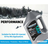 OEM Mercury / Quicksilver 8M0175743 2-Stroke PWC/Snowmobile Engine Oil, Premium Synthetic Blend, 1 Gallon