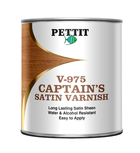 Pettit Captain's Satin Sheen Varnish — official manufacturer range image; see product title for size and color