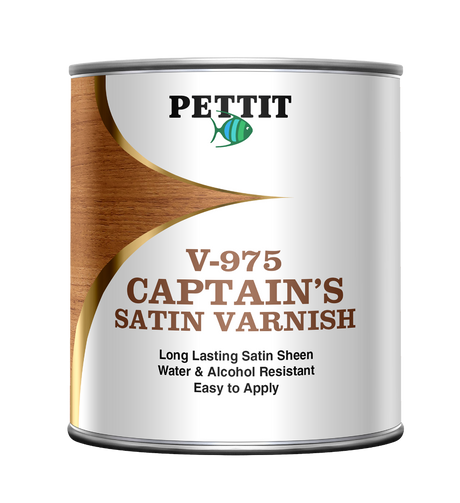 Pettit Captain's Satin Sheen Varnish — official manufacturer range image; see product title for size and color