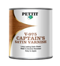 Pettit Captain's Satin Sheen Varnish — official manufacturer range image; see product title for size and color