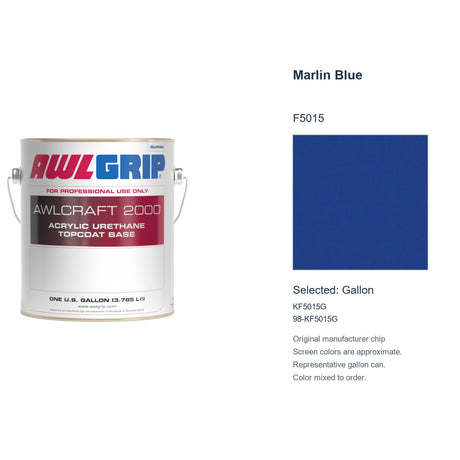 Awlgrip Awlcraft 2000 Marlin Blue F5015, selected Gallon, KF5015G: original manufacturer chip with representative gallon can