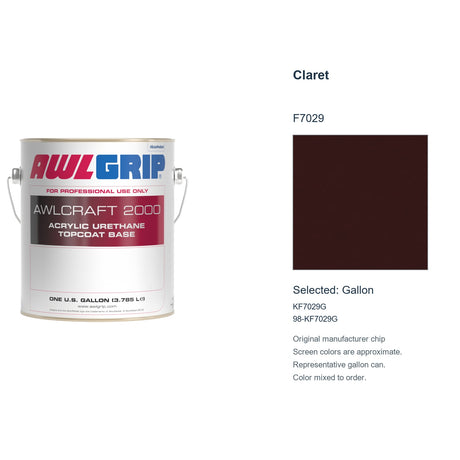 Awlgrip Awlcraft 2000 Claret F7029, selected Gallon, KF7029G: original manufacturer chip with representative gallon can