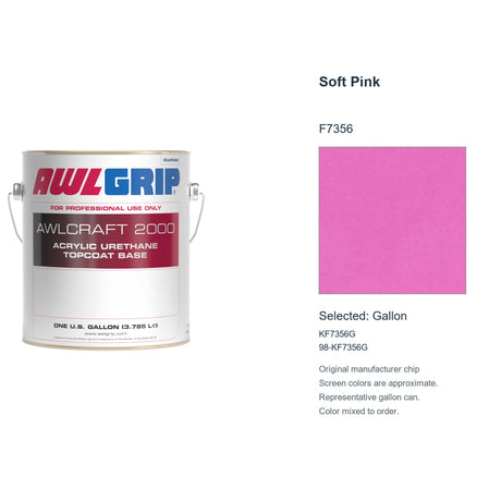 Awlgrip Awlcraft 2000 Soft Pink F7356, selected Gallon, KF7356G: original manufacturer chip with representative gallon can