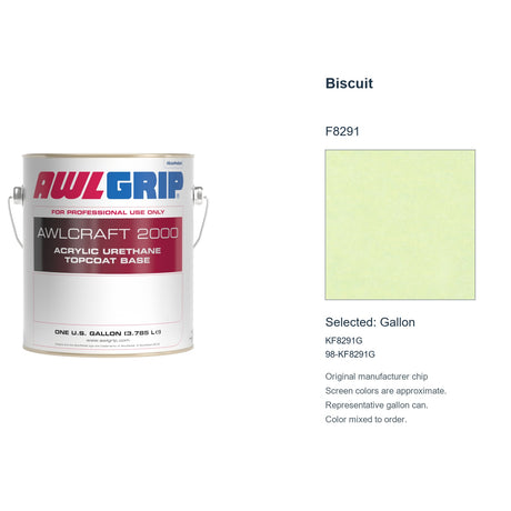 Awlgrip Awlcraft 2000 Biscuit F8291, selected Gallon, KF8291G: original manufacturer chip with representative gallon can