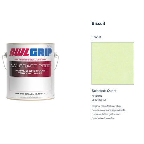 Awlgrip Awlcraft 2000 Biscuit F8291, selected Quart, KF8291Q: original manufacturer chip with representative gallon can