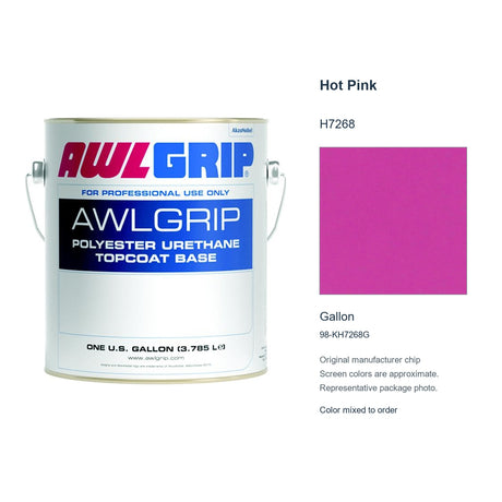 Awlgrip Hot Pink H7268, Gallon, 98-KH7268G: representative original can with exact manufacturer color card sample