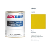 Awlgrip Yellow H9256, Quart, 98-KH9256Q: representative original can with exact manufacturer color card sample