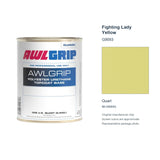 Awlgrip Fighting Lady Yellow G9093, Quart, 98-G9093Q: representative original can with exact manufacturer color card sample