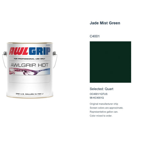 Awlgrip HDT Jade Mist Green C4001, selected Quart, OC4001/1QTUS: original manufacturer chip with representative gallon can