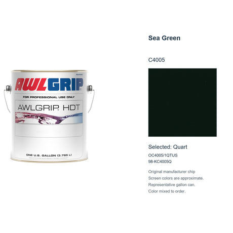 Awlgrip HDT Sea Green C4005, selected Quart, OC4005/1QTUS: original manufacturer chip with representative gallon can