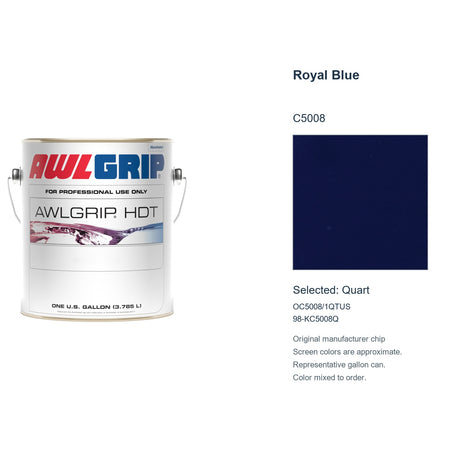 Awlgrip HDT Royal Blue C5008, selected Quart, OC5008/1QTUS: original manufacturer chip with representative gallon can