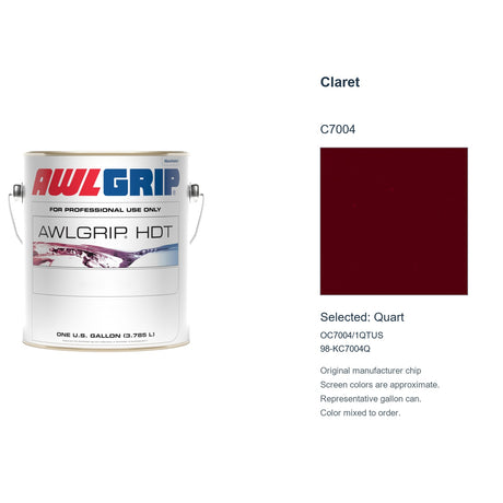 Awlgrip HDT Claret C7004, selected Quart, OC7004/1QTUS: original manufacturer chip with representative gallon can