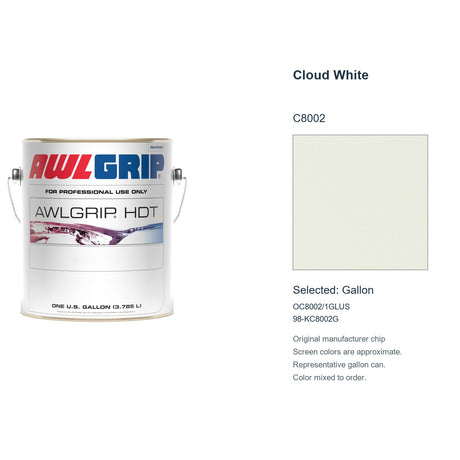 Awlgrip HDT Cloud White C8002, selected Gallon, OC8002/1GLUS: original manufacturer chip with representative gallon can