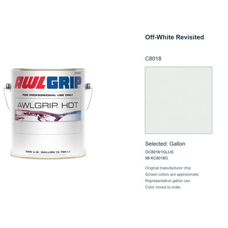 Awlgrip HDT Off-White Revisited C8018, selected Gallon, OC8018/1GLUS: original manufacturer chip with representative gallon can