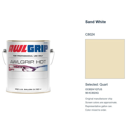 Awlgrip HDT Sand White C8024, selected Quart, OC8024/1QTUS: original manufacturer chip with representative gallon can