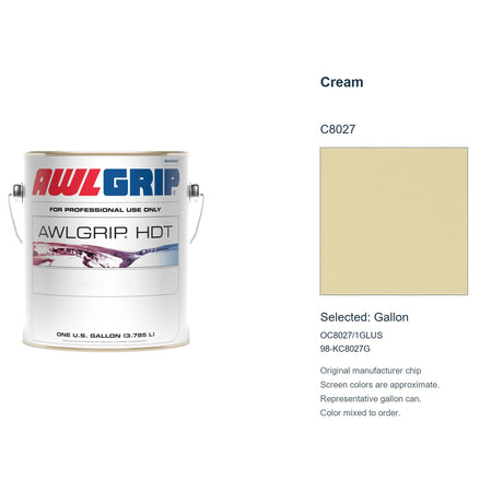 Awlgrip HDT Cream C8027, selected Gallon, OC8027/1GLUS: original manufacturer chip with representative gallon can