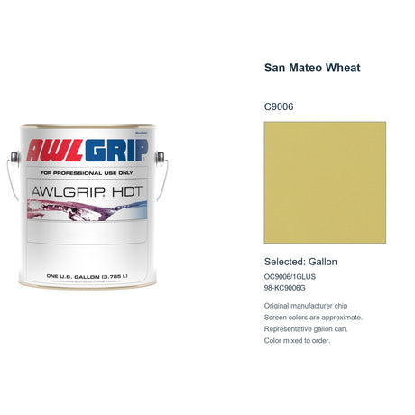 Awlgrip HDT San Mateo Wheat C9006, selected Gallon, OC9006/1GLUS: original manufacturer chip with representative gallon can