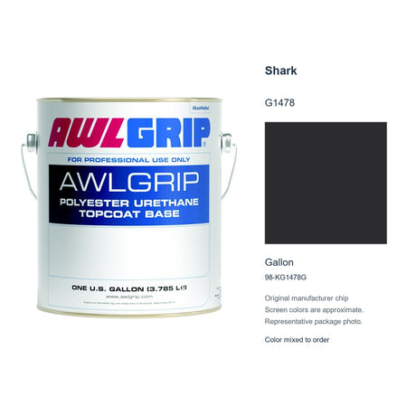 Awlgrip Shark G1478, Gallon, 98-KG1478G: representative original can with exact manufacturer color card sample