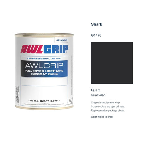 Awlgrip Shark G1478, Quart, 98-KG1478Q: representative original can with exact manufacturer color card sample