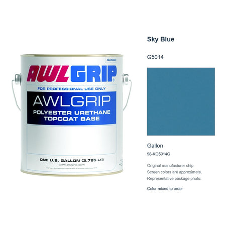 Awlgrip Sky Blue G5014, Gallon, 98-KG5014G: representative original can with exact manufacturer color card sample