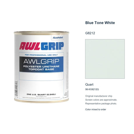 Awlgrip Blue Tone White G8212, Quart, 98-KG8212Q: representative original can with exact manufacturer color card sample