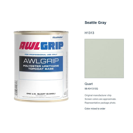 Awlgrip Seattle Gray H1313, Quart, 98-KH1313Q: representative original can with exact manufacturer color card sample