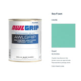 Awlgrip Sea Foam H4256, Quart, 98-KH4256Q: representative original can with exact manufacturer color card sample