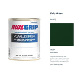 Awlgrip Kelly Green H4302, Quart, 98-KH4302Q: representative original can with exact manufacturer color card sample