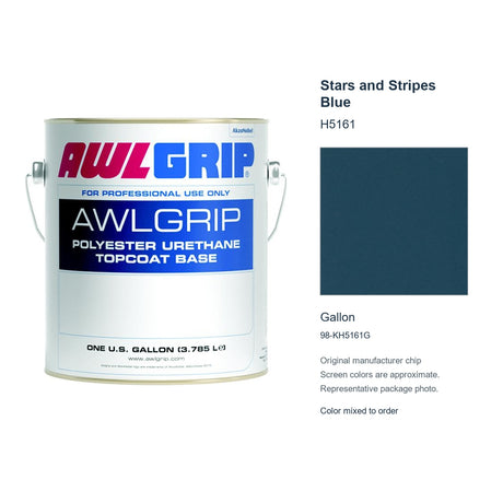 Awlgrip Stars and Stripes Blue H5161, Gallon, 98-KH5161G: representative original can with exact manufacturer color card sample