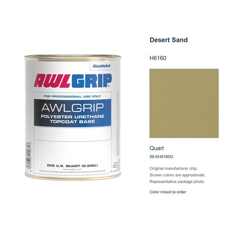 Awlgrip Desert Sand H6160, Quart, 98-KH6160Q: representative original can with exact manufacturer color card sample