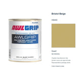 Awlgrip Bristol Beige H6440, Quart, 98-KH6440Q: representative original can with exact manufacturer color card sample