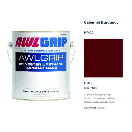 Awlgrip Cabernet Burgundy H7425, Gallon, 98-KH7425G: representative original can with exact manufacturer color card sample