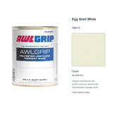 Awlgrip Egg Shell White H8015, Quart, 98-KH8015Q: representative original can with exact manufacturer color card sample