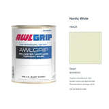 Awlgrip Nordic White H8424, Quart, 98-KH8424Q: representative original can with exact manufacturer color card sample
