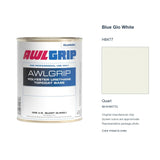 Awlgrip Blue Glo White H8477, Quart, 98-KH8477Q: representative original can with exact manufacturer color card sample