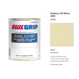 Awlgrip Hatteras Off-White 4208 H8646, Quart, 98-KH8646Q: representative original can with exact manufacturer color card sample