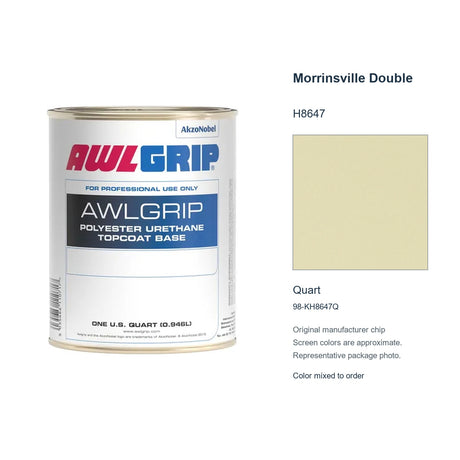 Awlgrip Morrinsville Double H8647, Quart, 98-KH8647Q: representative original can with exact manufacturer color card sample
