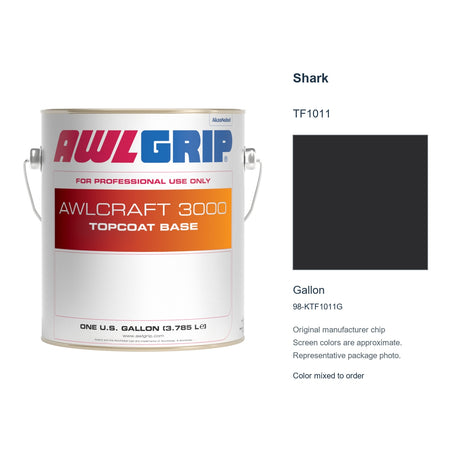 Awlgrip Awlcraft 3000 Shark TF1011, Gallon, 98-KTF1011G: representative original can with exact manufacturer color card sample