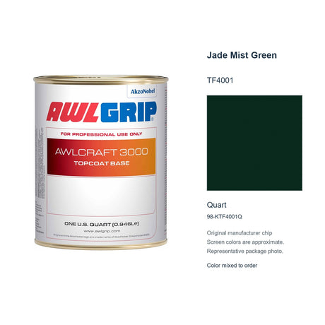Awlgrip Awlcraft 3000 Jade Mist Green TF4001, Quart, 98-KTF4001Q: representative original can with exact manufacturer color card sample