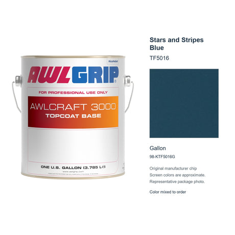 Awlgrip Awlcraft 3000 Stars and Stripes Blue TF5016, Gallon, 98-KTF5016G: representative original can with exact manufacturer color card sample