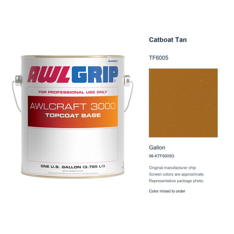 Awlgrip Awlcraft 3000 Catboat Tan TF6005, Gallon, 98-KTF6005G: representative original can with exact manufacturer color card sample